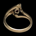 10-14K Yellow Gold Ruby and Diamond Ring Size 6 1/2