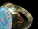 14K Yellow Gold Large Mosaic Opal Triplet Ring Size 8 1/4