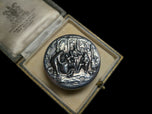 Vintage Hans Jensen Denmark Silver Plated Repoussé Pill/Snuff Box