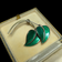 Hans Myhre Green Enamel & Sterling Silver MCM Norway Brooch