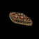Antique Czech Filigree Brooch With Red Glass Crystals
