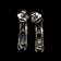 10K White Gold Sapphire & Diamond Bar Stud Earrings