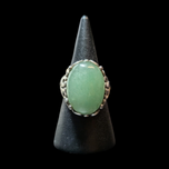 Sterling Silver & Aventurine Ring Size 5 3/4