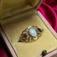 10K Yellow Gold, Opal and Pink Tanzanite Ring Size 6