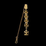 Antique Victorian Gold Filled Panel Link Watch Fob Vest Chain / Chatelaine Fob