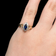 14K Yellow Gold Marquise Cut Sapphire and Diamond Halo Ring Size 3 1/2