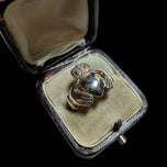 Large 9K Yellow Gold Scottish / Irish Claddagh Ring Size 6 1/4