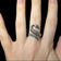 Sterling Silver Etched Snake Ring Size 7 3/4