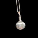 Sterling Silver Perfume Bottle / Vial Puffy