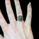 10K Yellow & Gold Moss Agate Cabochon Ring Size 5.5