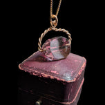 9K Rose Gold Amethyst Spinning Fob Pendant