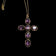Antique Gold Filled Amethyst Cross with Gold Filled Chain