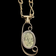 Orno Poland Sterling Silver & Green Stone Textured Chain Modernist