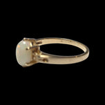 14K Yellow Gold Birks Opal & Diamond Ring Size 4.5
