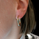 14K Gold Squared Off Hoop Earrings 22mm