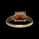 10K Yellow Gold Emerald Cut Garnet Ring Size 6 3/4