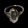 10K White Gold, Diamond & Onyx Art Deco Ring Size 6 3/4