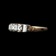 10K Yellow Gold & White Gold Art Deco Diamond Band Ring Size 6 3/4