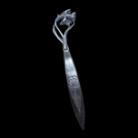 Sterling SIlver Art Nouveau Daffodil and Four-Leaf Clover Bookmark Vintage
