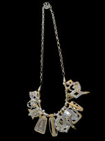 Silpada "Indigenous Impressions" Sterling Silver & Brass Necklace