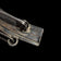 .875 Silver Modernist Drop Chain Sterling Brooch With Yellow Agate USSR Soviet