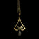 Antique 10K Yellow Gold Arts & Crafts Era Lavalier Necklace with Seed Pearls