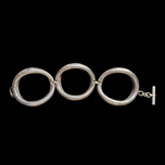 Sterling Silver Large Chain Link Statement Geometric Bracelet