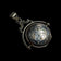 Sterling Silver Revolving Etched Photo Locket Spinner Fob / Pendant