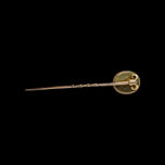 9CT Rose / Yellow Gold Victorian Era Purple Rhodolite Garnet Cabochon Stick Pin