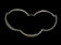 Arched Panel Link Sterling Silver Collar Necklace with Natural Aquamarine