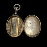 Victorian Antique Sterling Silver Etched Locket Pendant / Fob Birmingham England