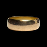 Antique Victorian Era 22K Yellow Gold Wide Donut Band Chester England 1886 Size 8