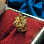 10K Yellow Gold Royal Crown 3D Charm Pendant For Bracelet or Necklace