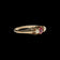 Antique 14K Yellow Gold Claw Set Garnet & Seed Pearl Ring Size 5.5