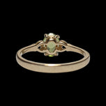 10K Yellow Gold & Natural Diopside Heart Shouldered Ring Size 6