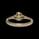 10K Yellow Gold & Natural Diopside Heart Shouldered Ring Size 6