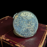 Birks Etched Sterling Silver Hand Compact / Mirror