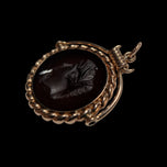 9K Rose Gold & Agate Roman Intaglio Watch Fob / Pendant Spinning Fob