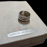 .925 Silver David Andersen Historical Recreation Saga Ring Size 7 Original Box