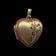10K Yellow Gold Brushed / Etched Heart Locket / Pendant