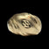 10K Yellow Gold Brushed / Etched Dome Ring Size 7