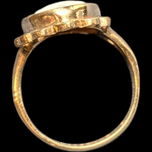 Vintage 9K Yellow Gold Left Facing Cameo Portrait Ring Size 6