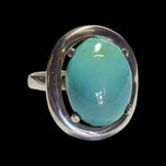Sterling Silver Turquoise Cabochon Ring Size 6 1/4