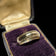 10K Yellow Gold Wide Chevron / Arrow Etched Band Size 7 3/4
