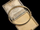 10K Yellow Gold Hinged Bangle Bracelet with Safety Clasp 3mm Wide