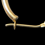 14K Yellow Gold Peridot Hoop Earrings
