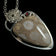 Sterling Silver Fossilized Coral & Garnet Pendant Necklace