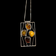 Large Rectangular Sterling Silver Variety of Amber Statement Necklace