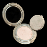 Sterling Silver Floral Compact Case With Mirror