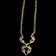 800 Silver Flame / Bird / Tribal Large Statement Necklace